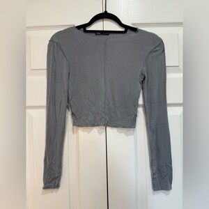ZARA Long Sleeve Crop Top